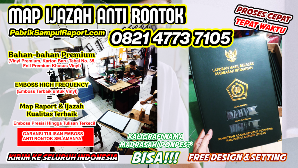 0821-4773-7105 Sampul Ijazah Plastik Map Raport di Enrekang