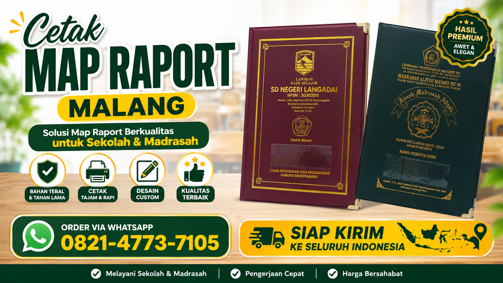 0821-4773-7105 Cetak Map Raport Malang