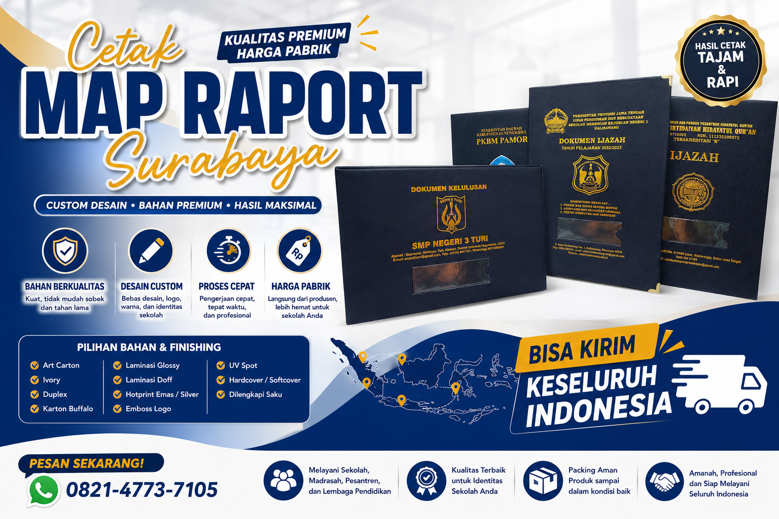 0821-4773-7105 Cetak Map Raport Surabaya